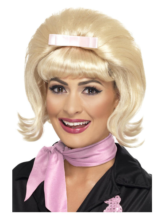 50s Flicked Beehive Bob Blonde