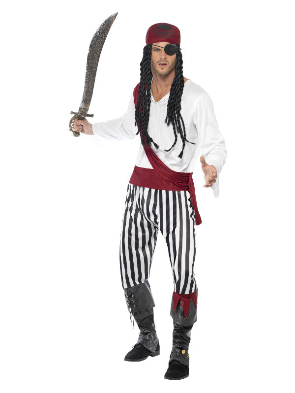 Pirate Man Costume Black  White