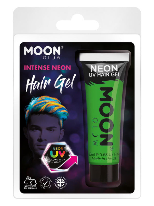 Adult Moon Glow Intense Neon UV Hair Gel Intense Green