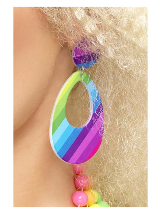 Teardrop Earrings Neon MultiColoured
