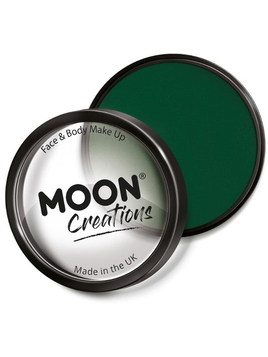 Adult Moon Creations Pro Face Paint Cake Pot Dark Green