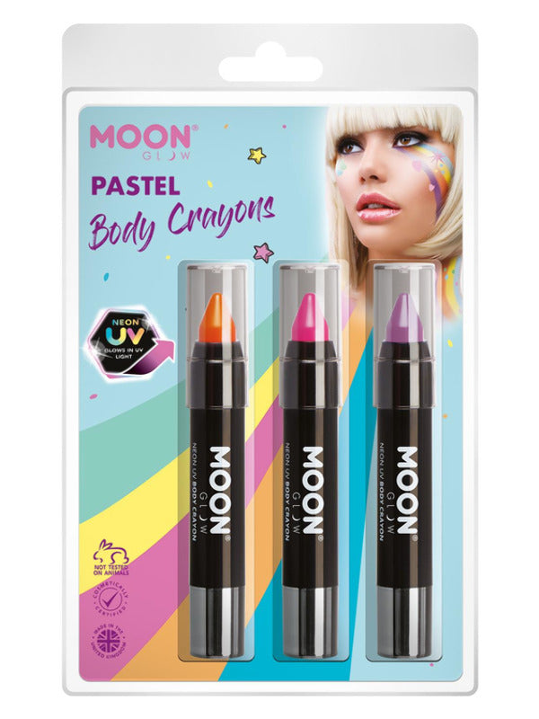 Adult Moon Glow Intense Neon UV Body Crayons (4)