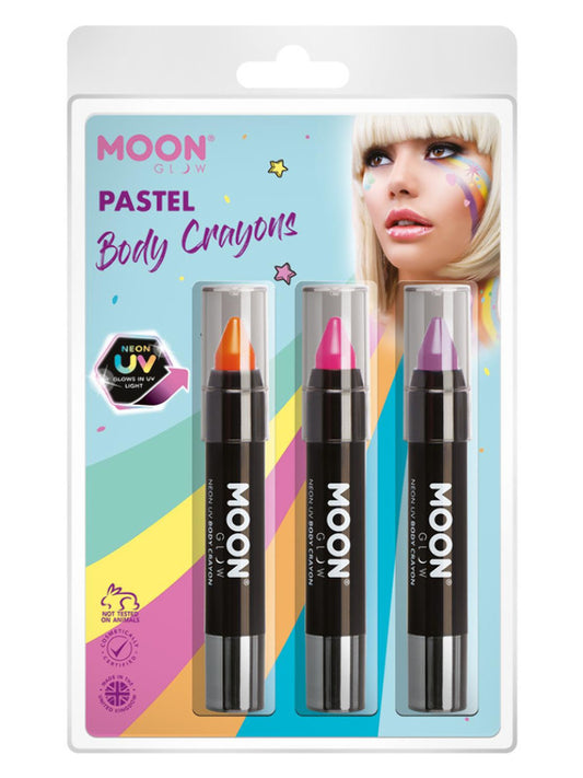 Adult Moon Glow Intense Neon UV Body Crayons (4)