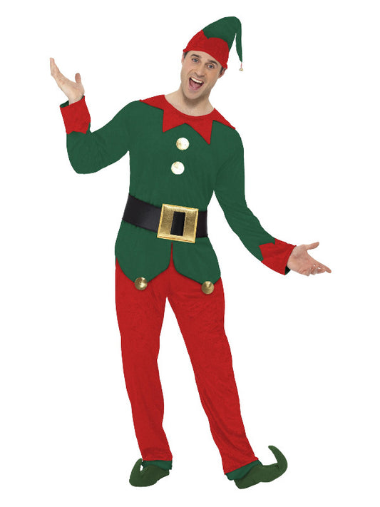 Adult Elf Costume Red  Green (3)