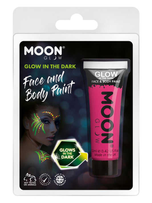 Adult Moon Glow  Glow in the Dark Face Paint Pink