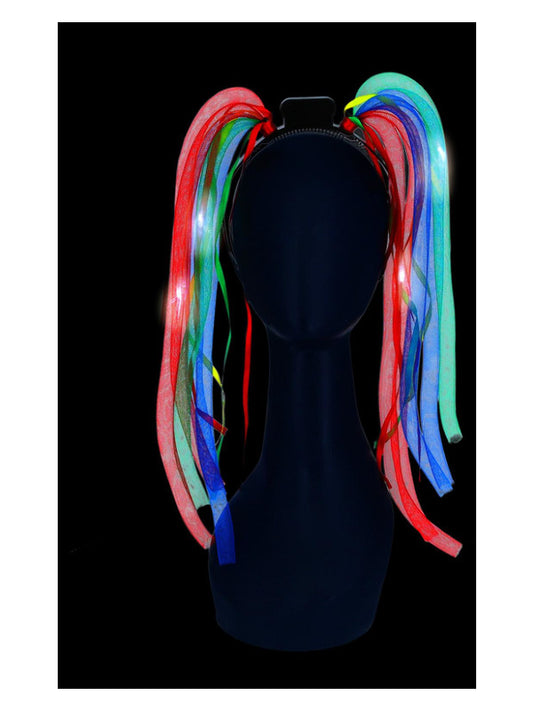 Kids LED Light Up Rainbow Spaghetti Headband