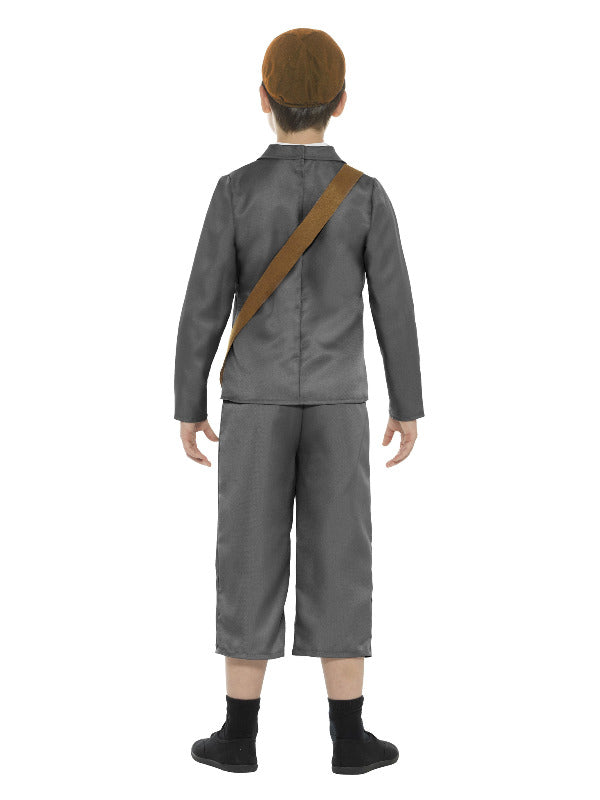 Kids WW2 Evacuee Boy Costume Grey
