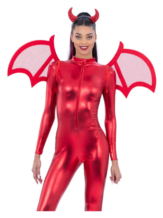 Red Mesh Devil Wings