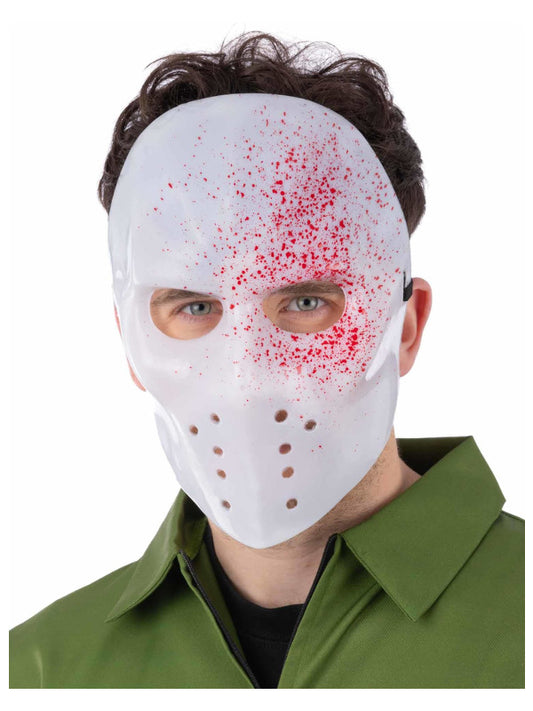 White Blood Splatter Hockey Mask