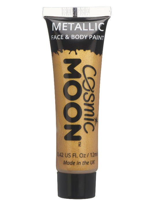 Adult Cosmic Moon Metallic Face  Body Paint Gold