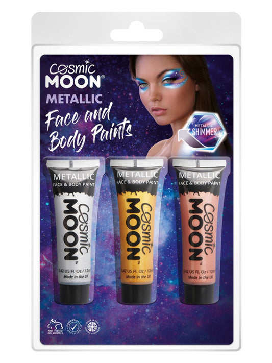 Adult Cosmic Moon Metallic Face  Body Paint