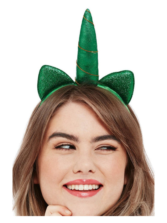 Paddys Day Metallic Unicorn Headband
