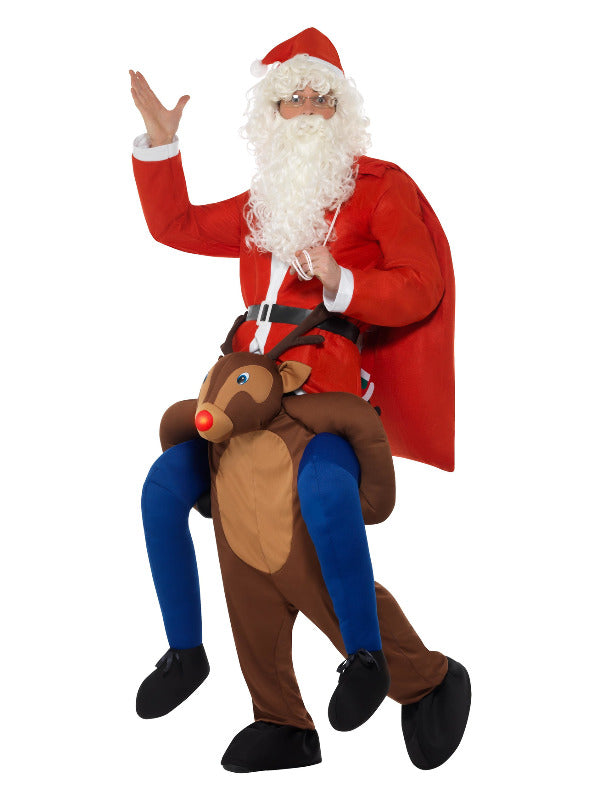Piggyback Reindeer Rudolf Costume Brown
