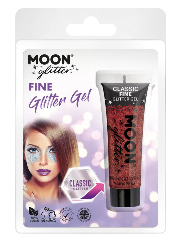 Adult Moon Glitter Classic Fine Glitter Gel Red (2)