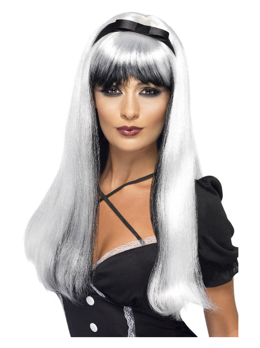 Bewitching Wig White  Black