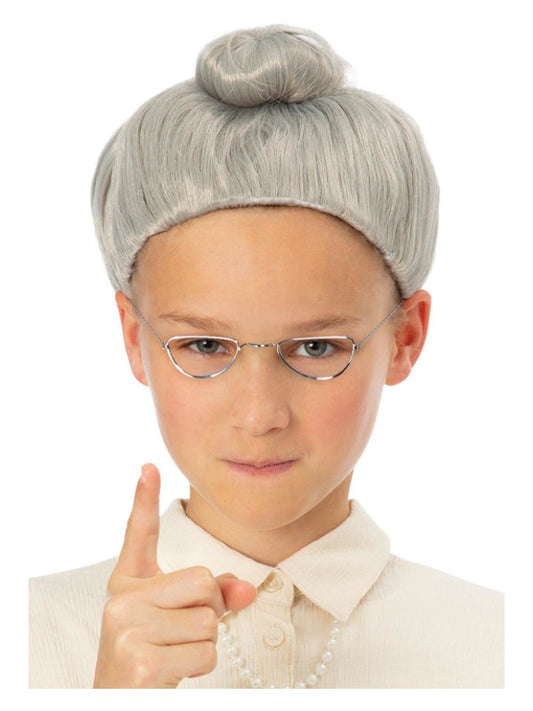 Kids Childrens Granny Wig
