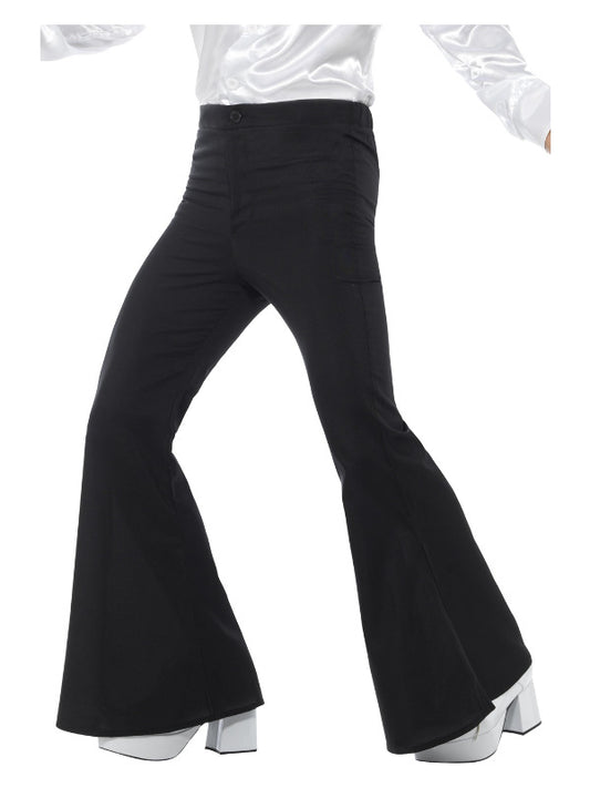 Flared Trousers Mens Black