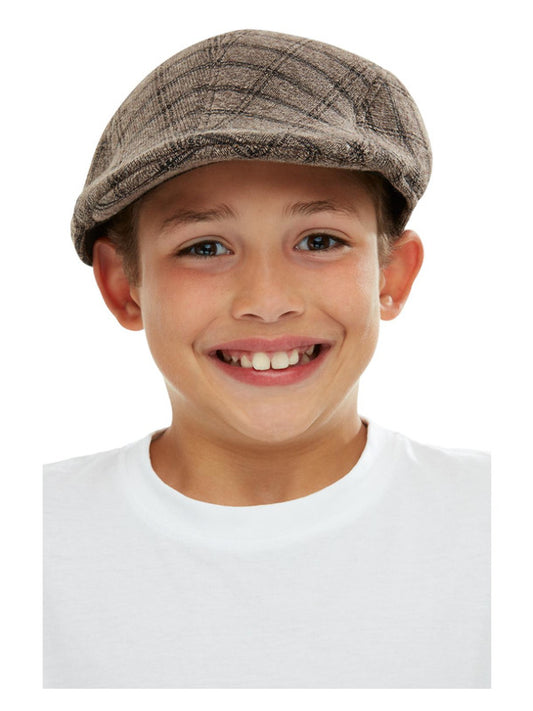 Kids Kids Flat Cap Brown  Black
