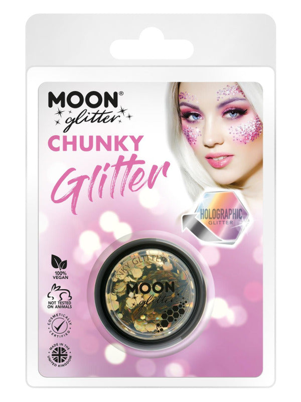 Adult Moon Glitter Holographic Chunky Glitter Gold (2)