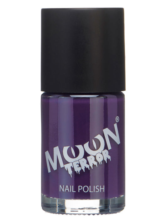 Adult Moon Terror Halloween Nail Polish Purple