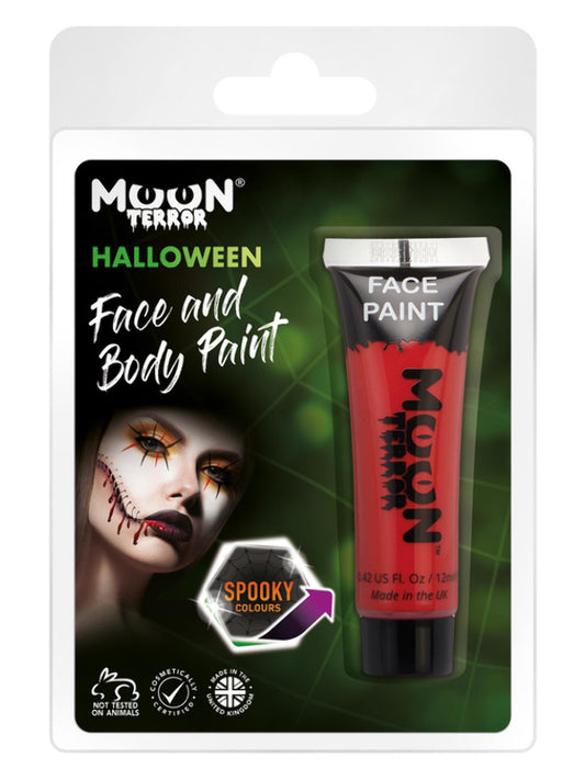 Adult Moon Terror Halloween Face  Body Paint Red (2)