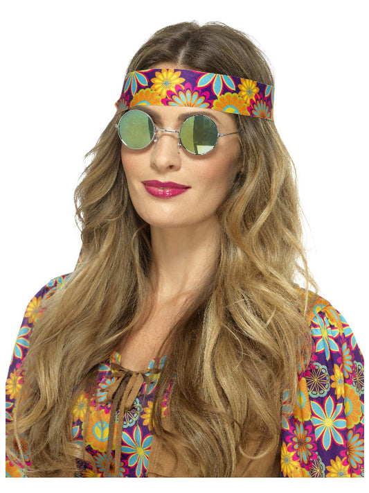 Hippie Specs Mirrored Green  Blue