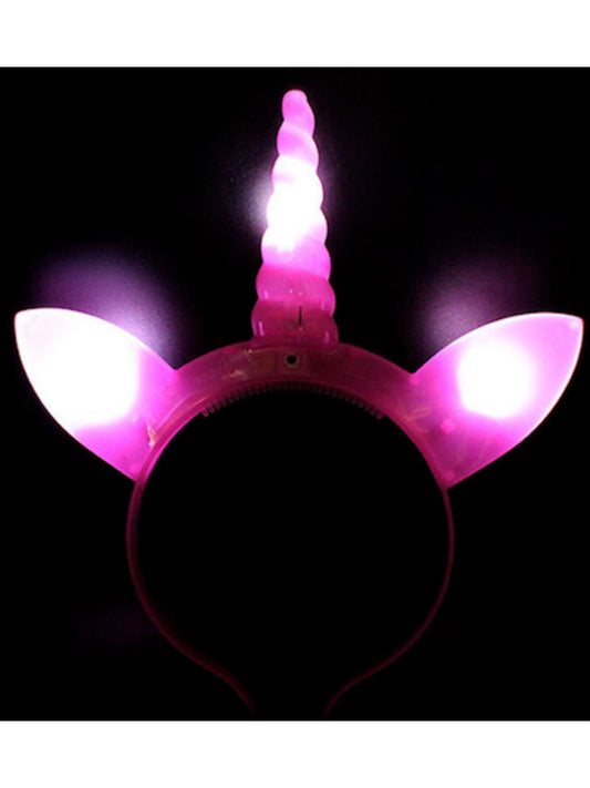 Kids LED Light Up Unicorn Head Boppers Assorted