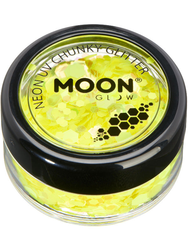 Moon Glow  Neon UV Chunky Glitter Yellow