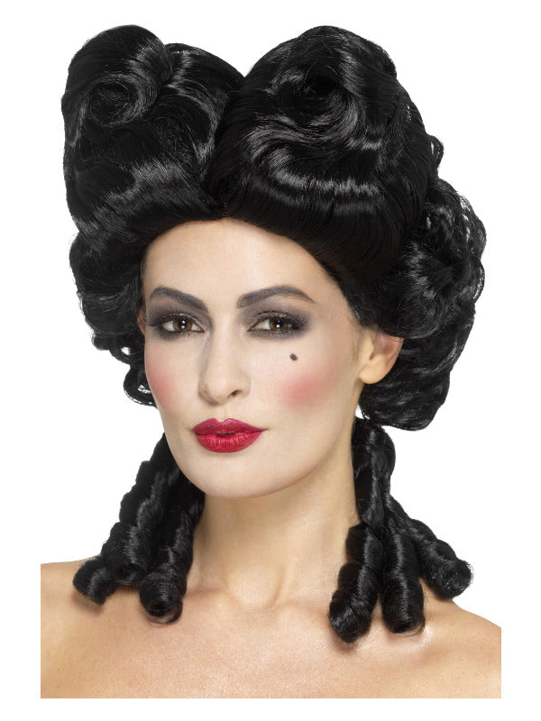 Deluxe Gothic Baroque Wig Black