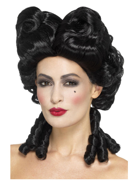 Deluxe Gothic Baroque Wig Black