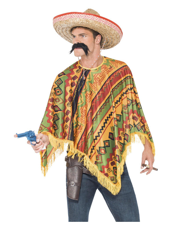 Poncho  Moustache Orange