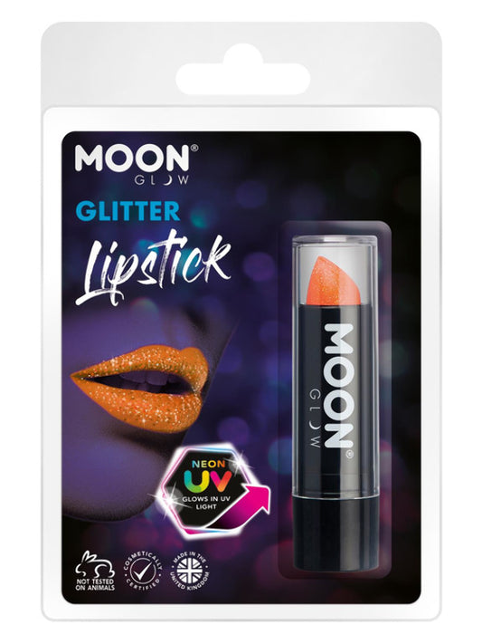 Adult Moon Glow  Neon UV Glitter Lipstick Orange