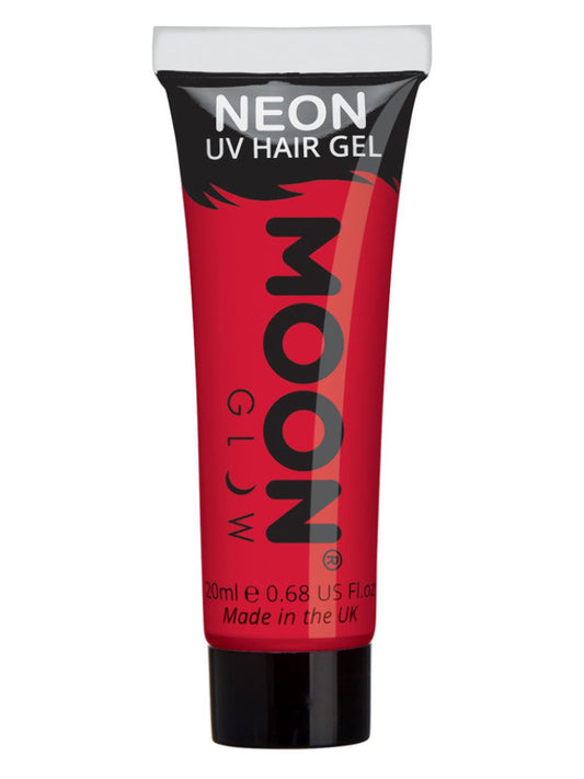 Adult Moon Glow Intense Neon UV Hair Gel Intense Red (2)
