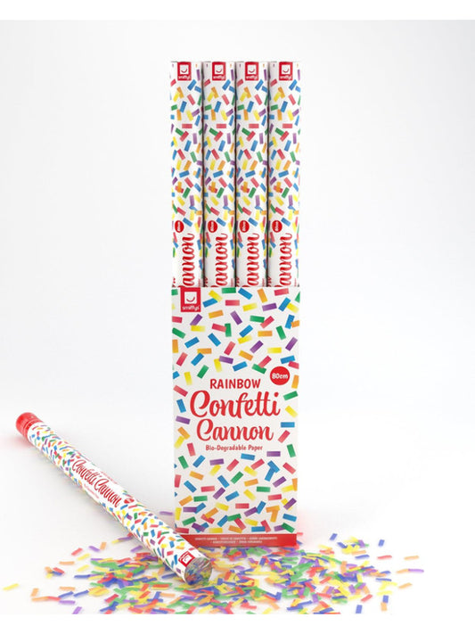 80cm Party Time Confetti Cannon Rainbow DB of 12