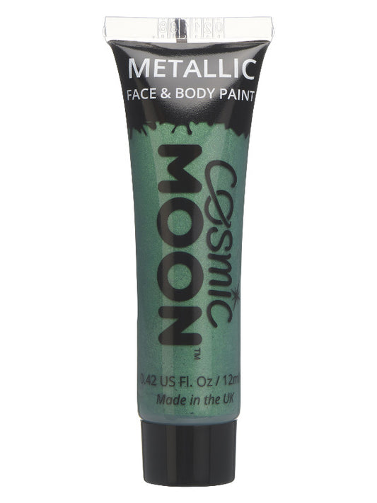 Cosmic Moon Metallic Face  Body paint Green