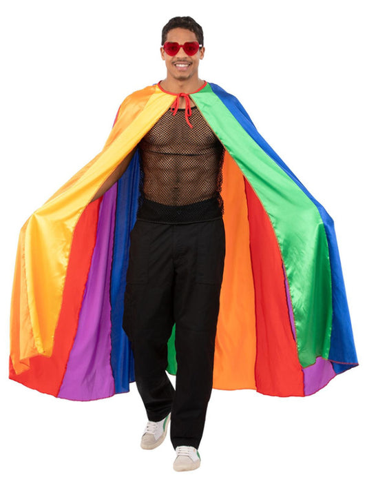 Rainbow Satin Cape