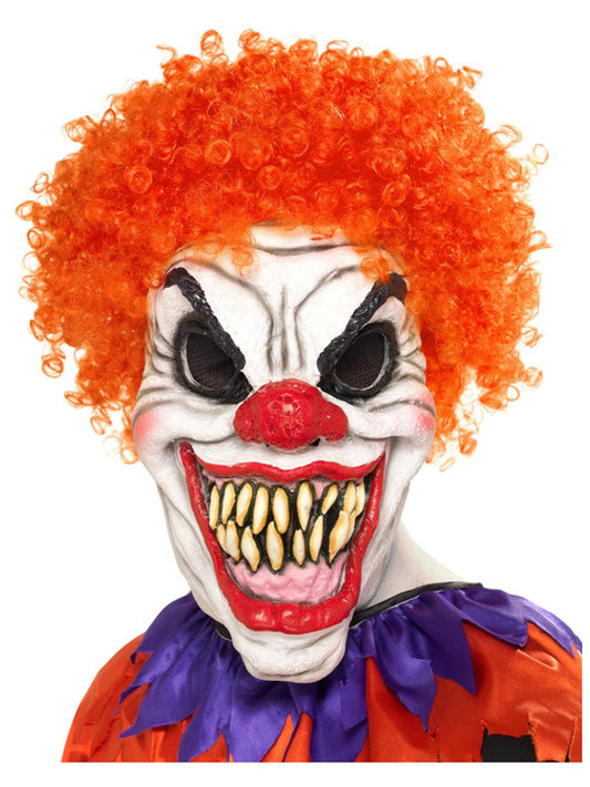 Scary Clown Mask White  Red