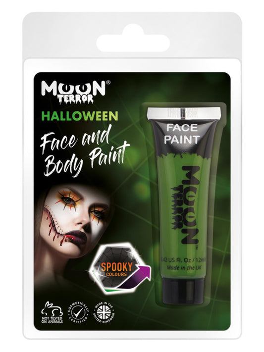 Adult Moon Terror Halloween Face  Body Paint Green (2)