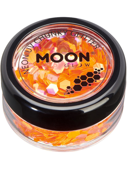 Moon Glow  Neon UV Chunky Glitter Orange