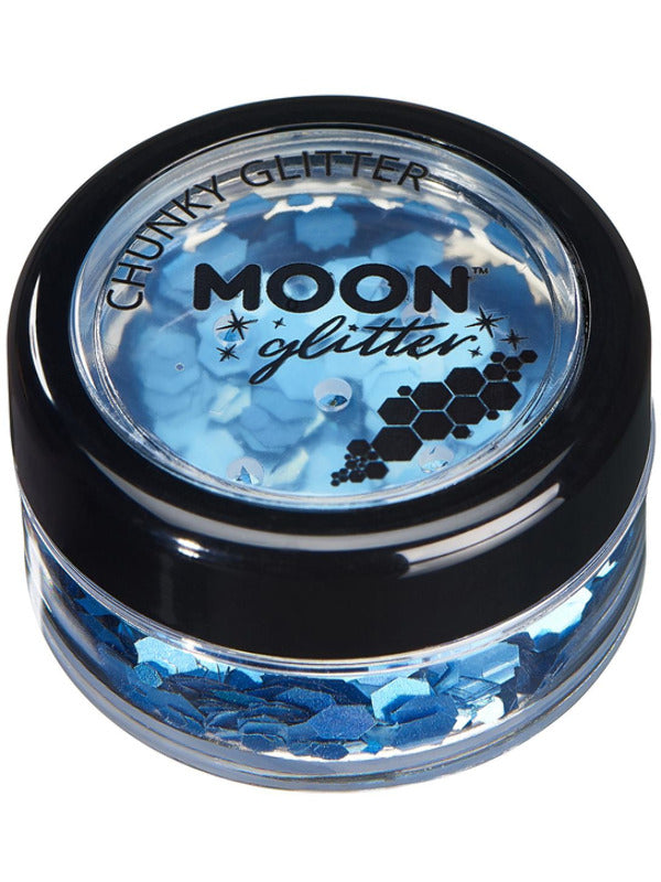 Adult Moon Glitter Holographic Chunky Glitter Blue
