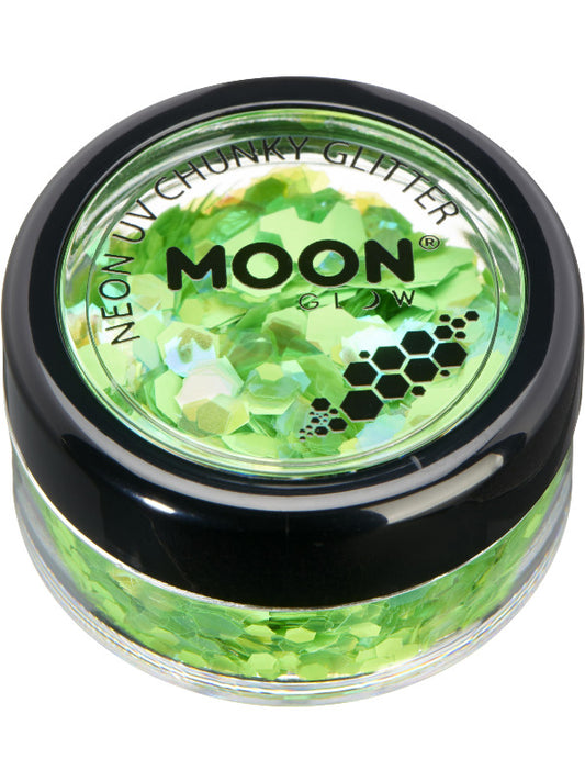 Moon Glow  Neon UV Chunky Glitter Green