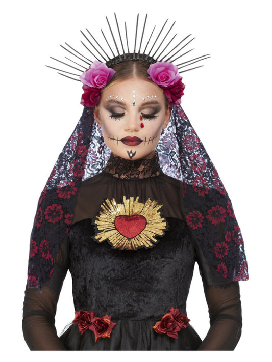 Deluxe Sunburst Day of the Dead Headband