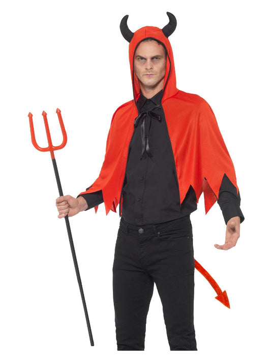 Devil Kit with Horn Cape Tail Red