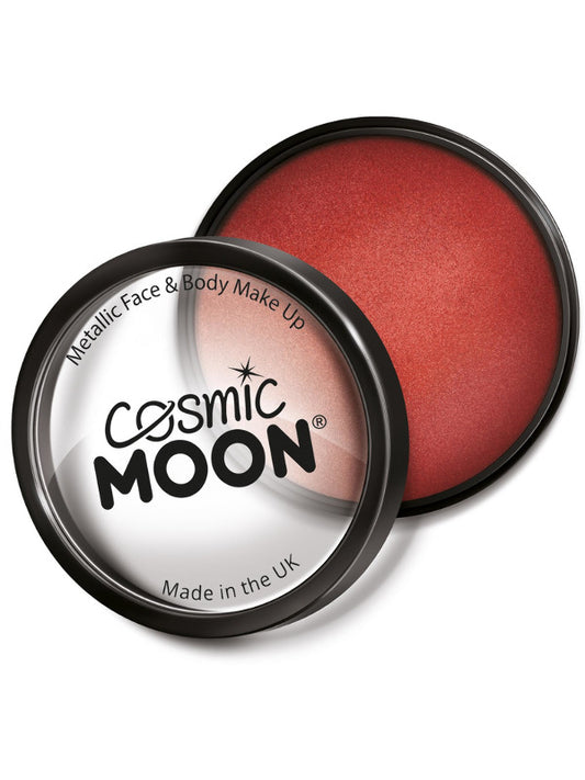 Cosmic Moon Metallic Pro Face Paint Cake Pots Red
