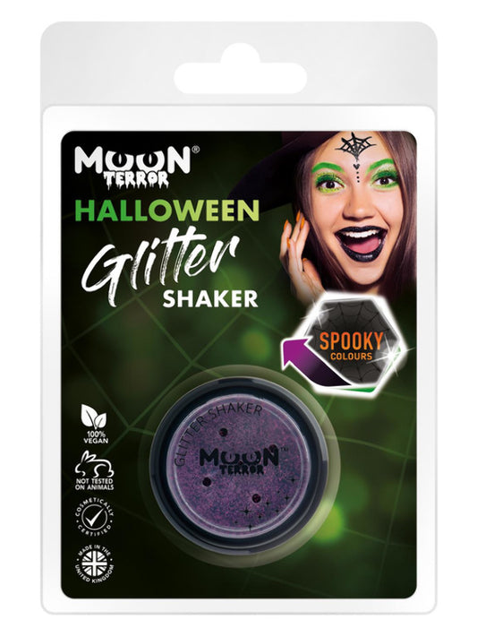 Adult Moon Terror Halloween Glitter Shakers Purple (2)