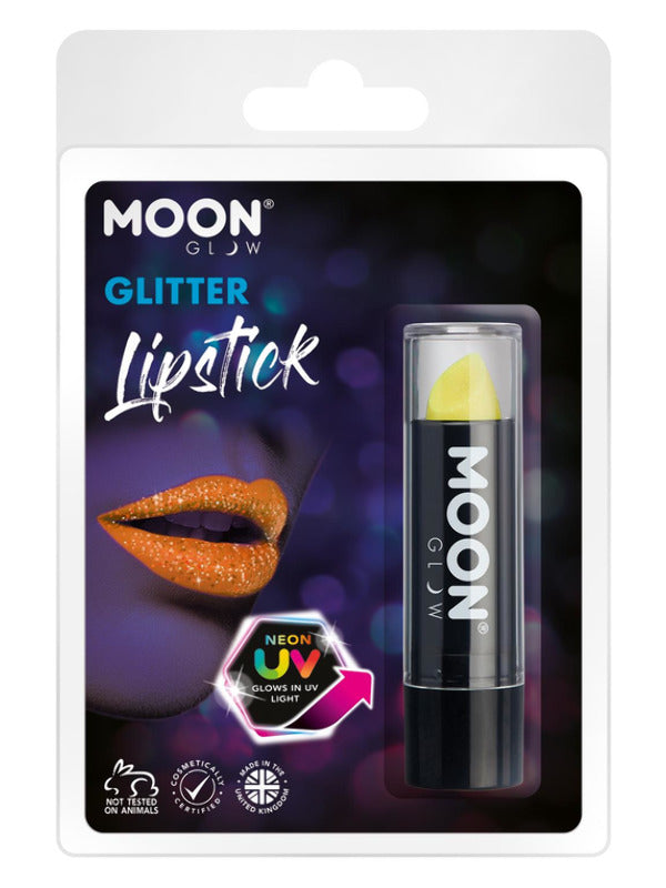 Adult Moon Glow  Neon UV Glitter Lipstick Yellow