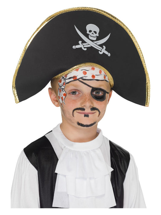 Kids Pirate Captain Hat Black