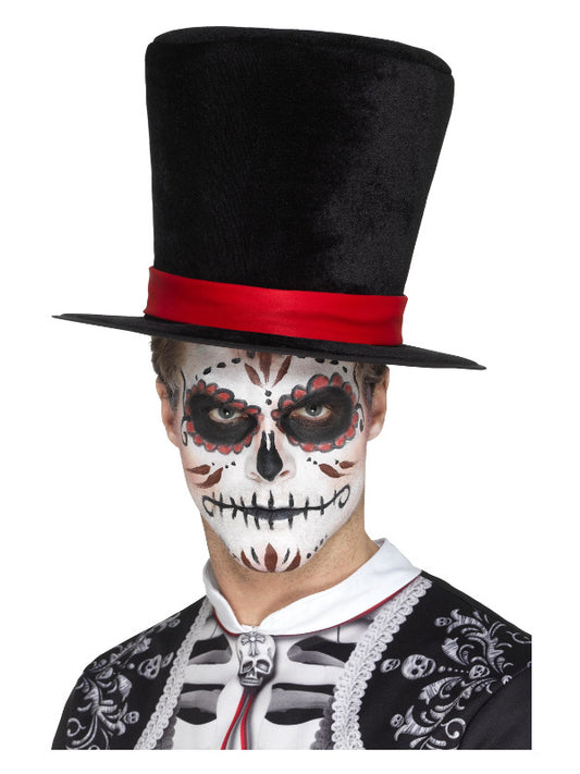 Day of the Dead Top Hat Black