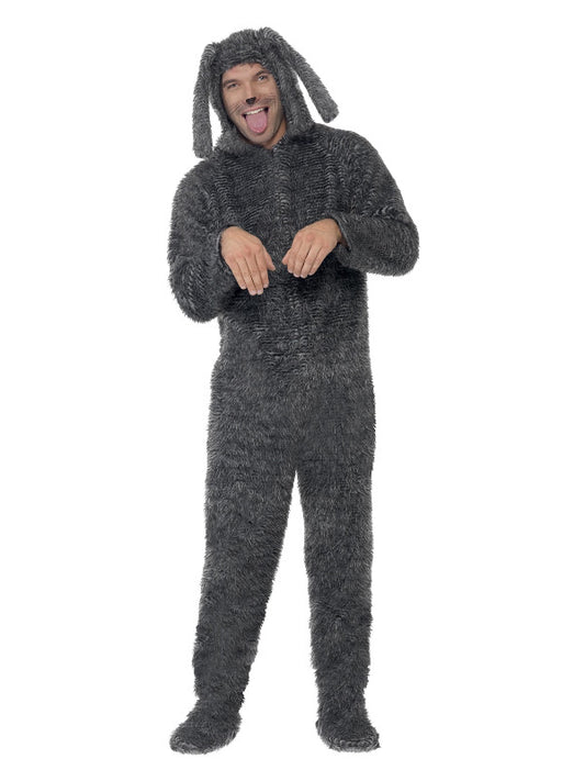 Fluffy Dog Costume Grey