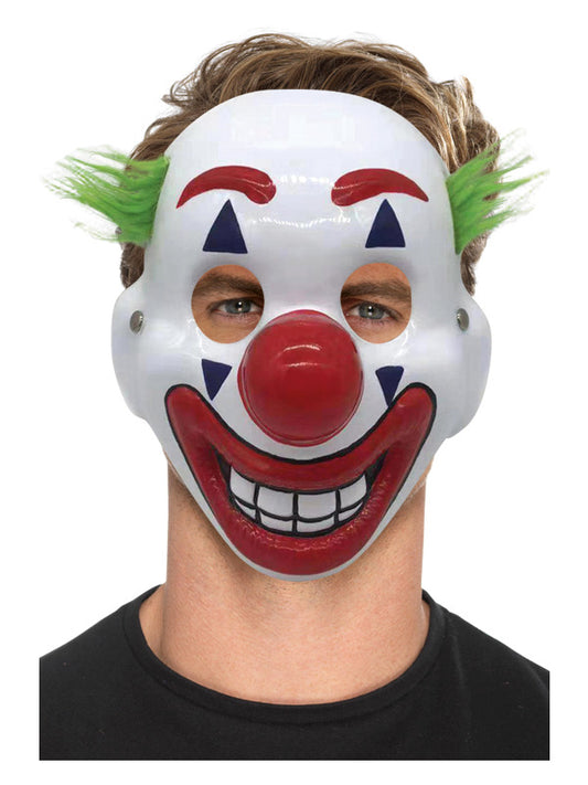 Clown Mask PVC with Hair  Elastic Strap